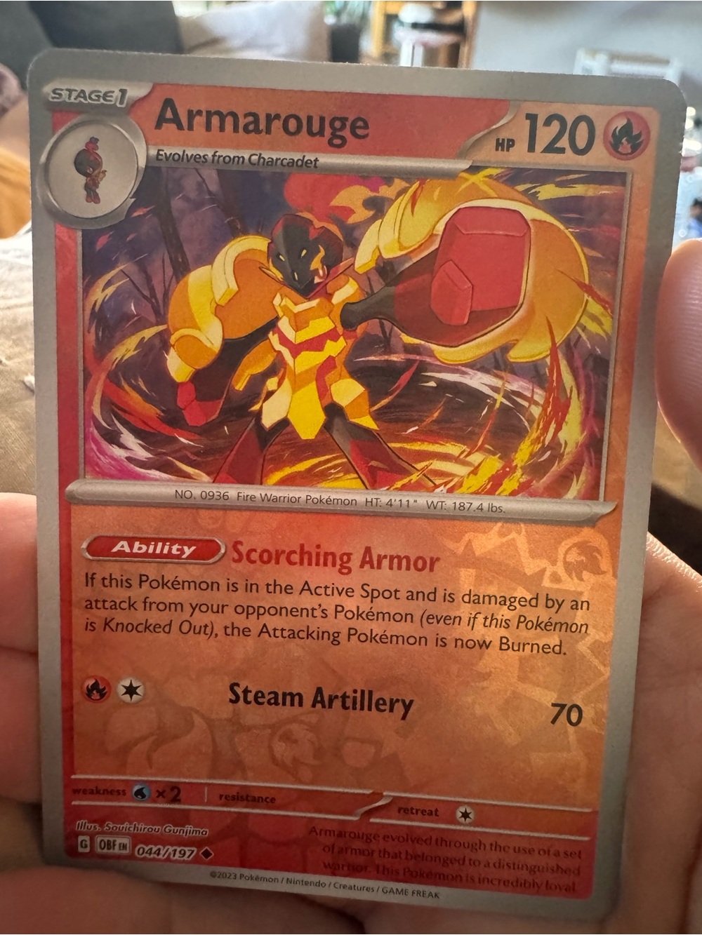 TCG Armourage Holofoil Trading Card - Red/Gold